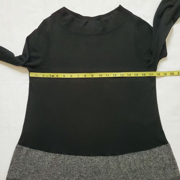 Anthropologie Angel Of The North Evi Cashmere Blend Black Pullover Sweater Small - Picture 7 of 13